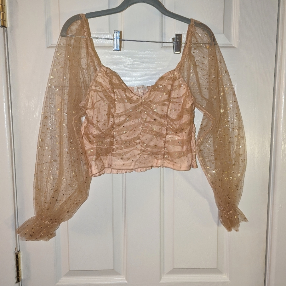 Peach Celestial Crop Top size M